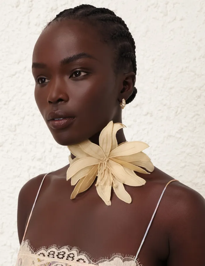 Women Zimmermann Scarves Flower Scarf Cream