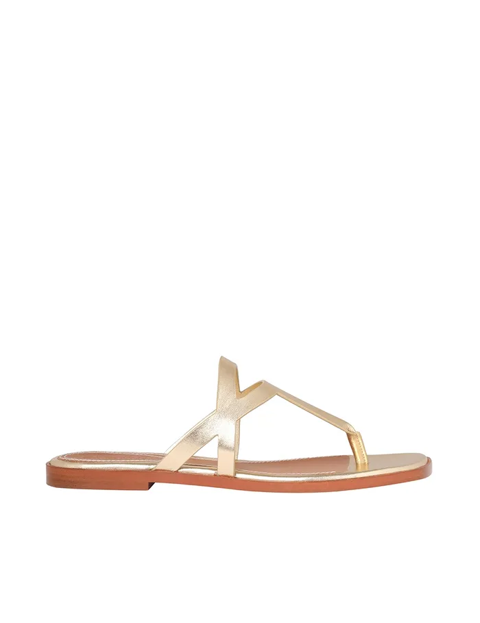 Women Zimmermann Shoes Bay Thong Gold