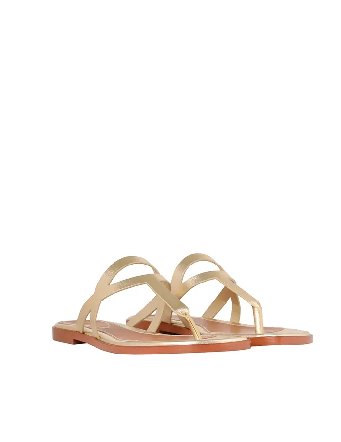 Women Zimmermann Shoes Bay Thong Gold