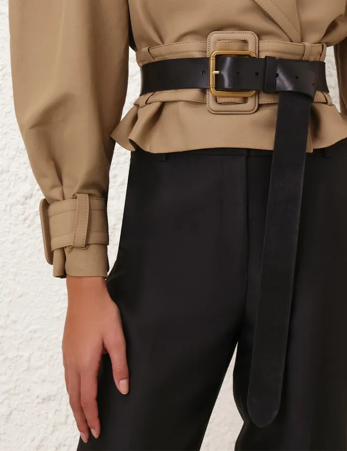 Women Zimmermann Shorts and Pants Crush Cropped Slim Pant Black