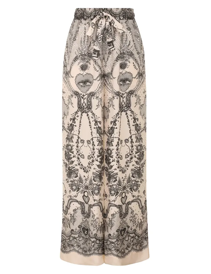 Women Zimmermann Shorts and Pants Crush Draw Waist Pant Ivory Locket