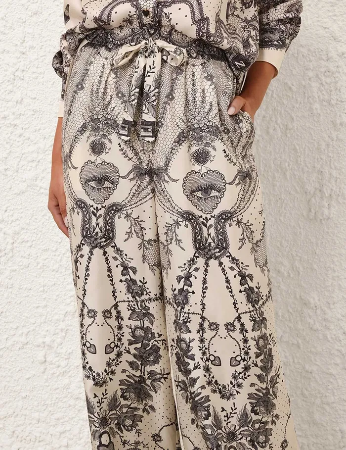 Women Zimmermann Shorts and Pants Crush Draw Waist Pant Ivory Locket