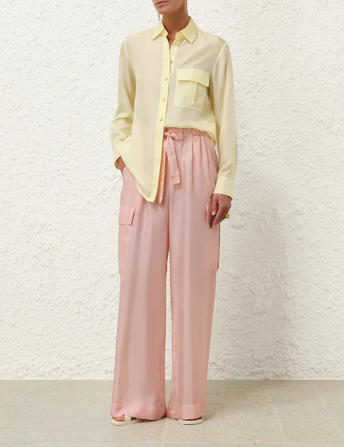Women Zimmermann Shorts and Pants Halliday Relaxed Pocket Pant Pink