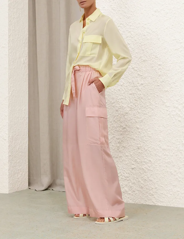 Women Zimmermann Shorts and Pants Halliday Relaxed Pocket Pant Pink