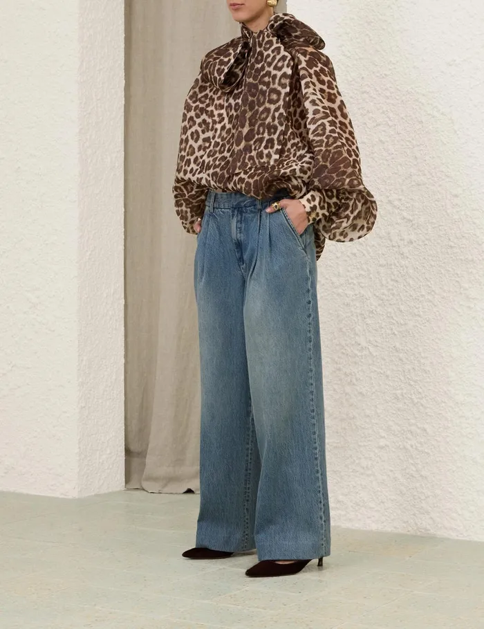 Women Zimmermann Shorts and Pants Illustration Denim Pant Neptune