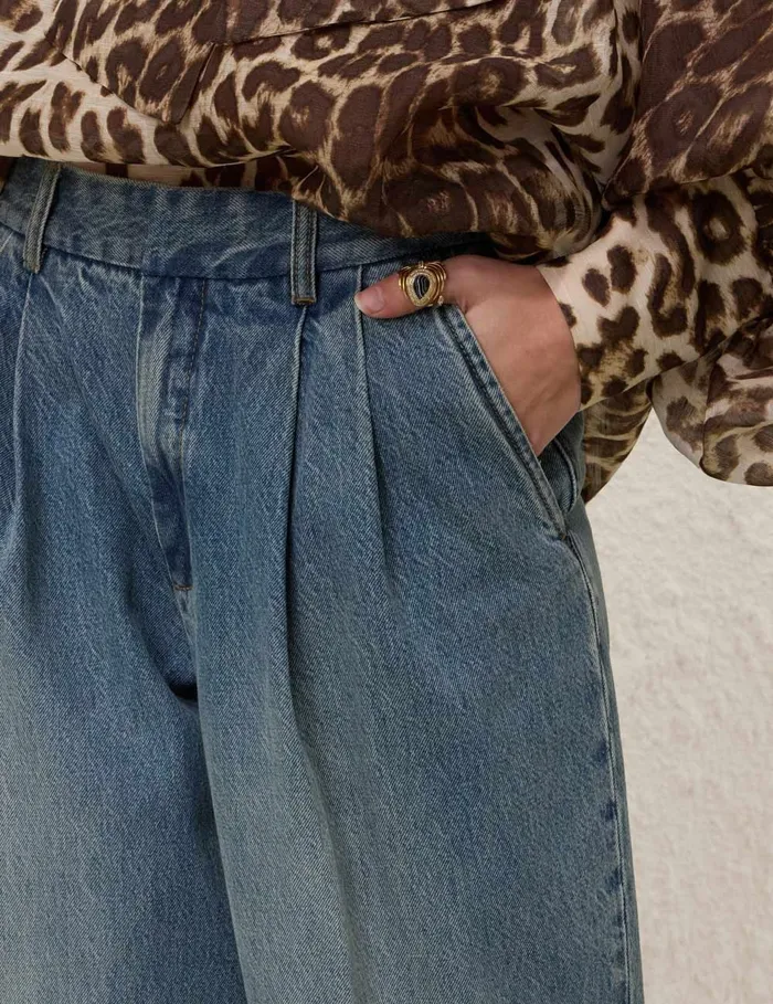 Women Zimmermann Shorts and Pants Illustration Denim Pant Neptune