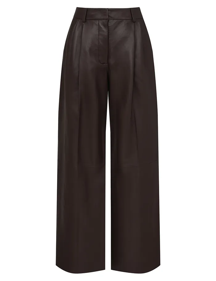Women Zimmermann Shorts and Pants Illustration Leather Pant Mahogany