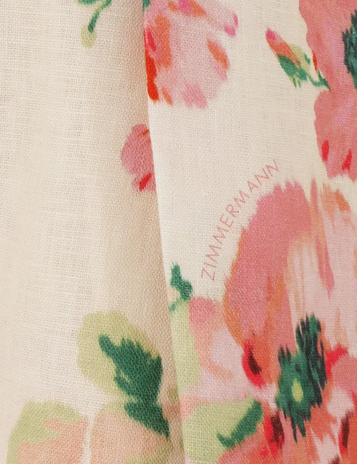 Women Zimmermann Shorts and Pants Lightburst Tuck Short Creamred Floral