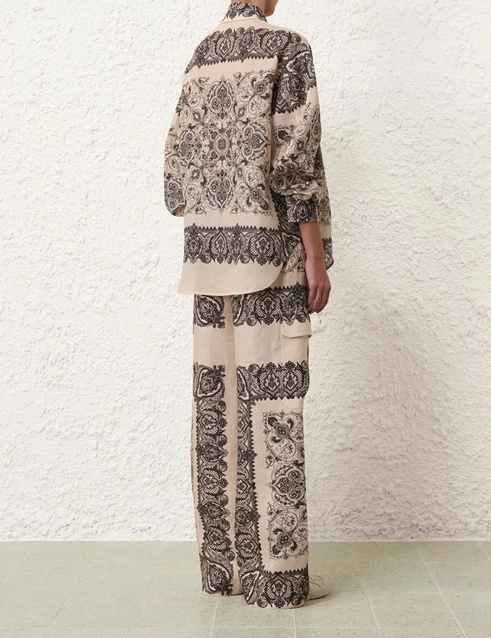 Women Zimmermann Shorts and Pants Utility Track Pant Tea Paisley