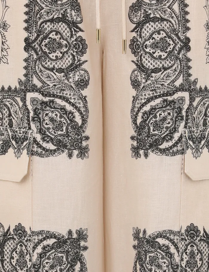 Women Zimmermann Shorts and Pants Utility Track Pant Tea Paisley