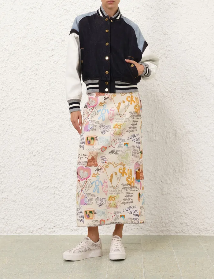 Women Zimmermann Skirts Crush Embellished Midi Skirt Dear Diary