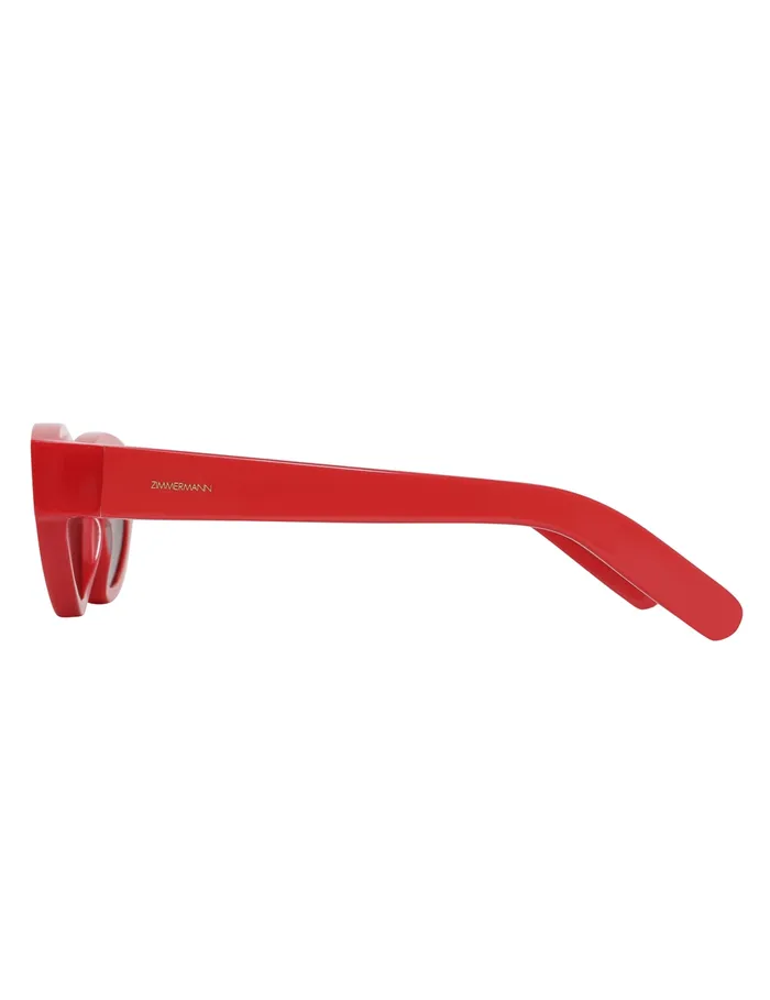 Women Zimmermann Sunglasses Echo Cat Eye Cherry