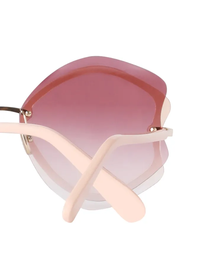 Women Zimmermann Sunglasses Gleam Oversize Rose