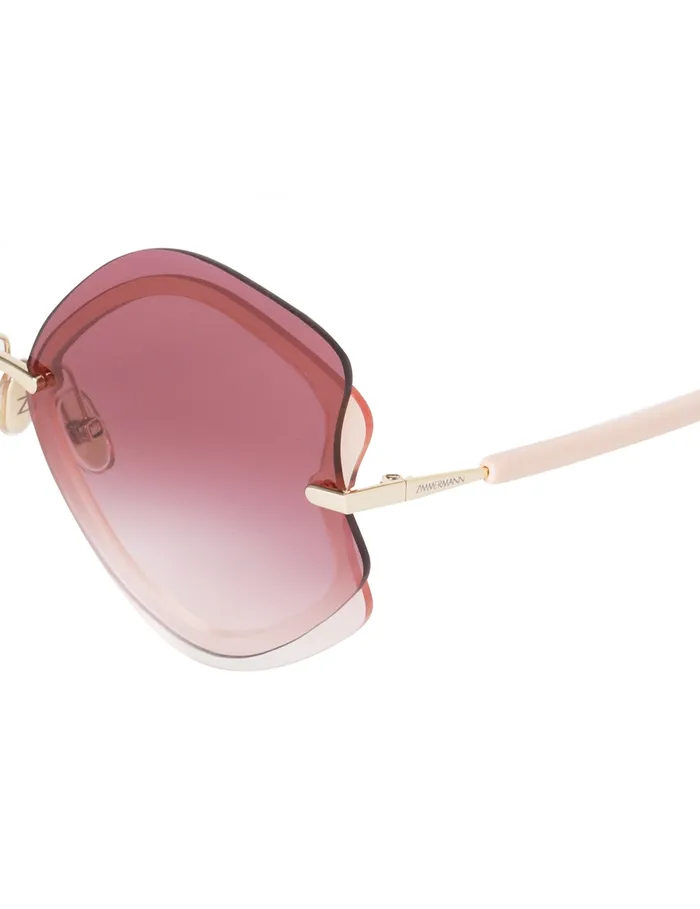 Women Zimmermann Sunglasses Gleam Oversize Rose