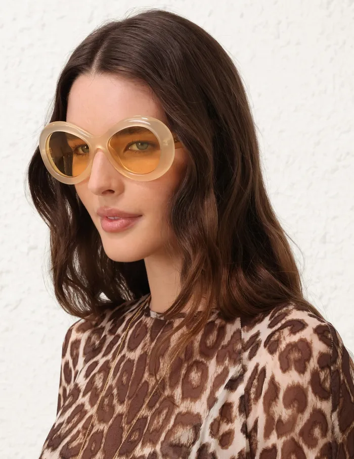 Women Zimmermann Sunglasses Jay Oversize Lemon