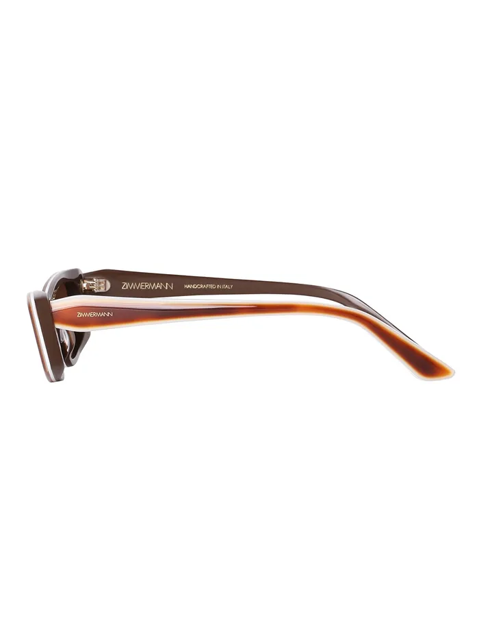 Women Zimmermann Sunglasses Uptempo Cat Eye Havana