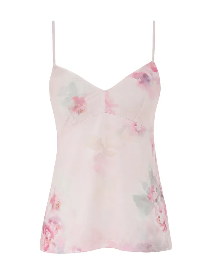 Women Zimmermann Tops Crush Tie Neck Ruffle Blouse Pink Floral