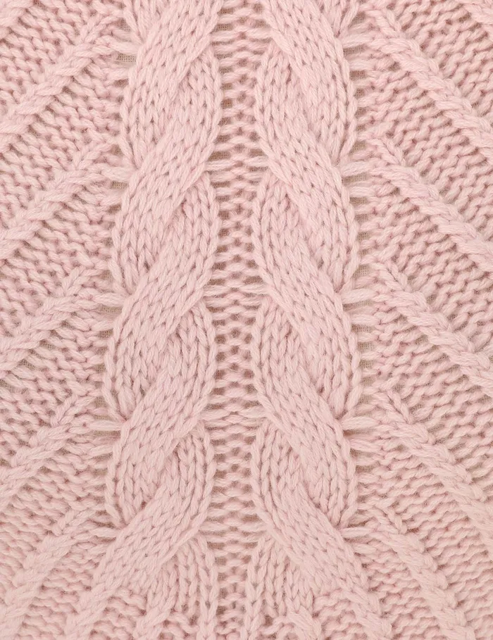Women Zimmermann Tops Crush Turtleneck Cable Sweater Pink