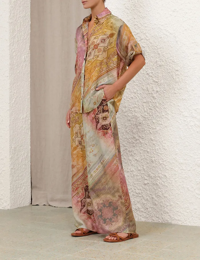 Women Zimmermann Tops Tallow Relaxed Shirt Ombre Multi