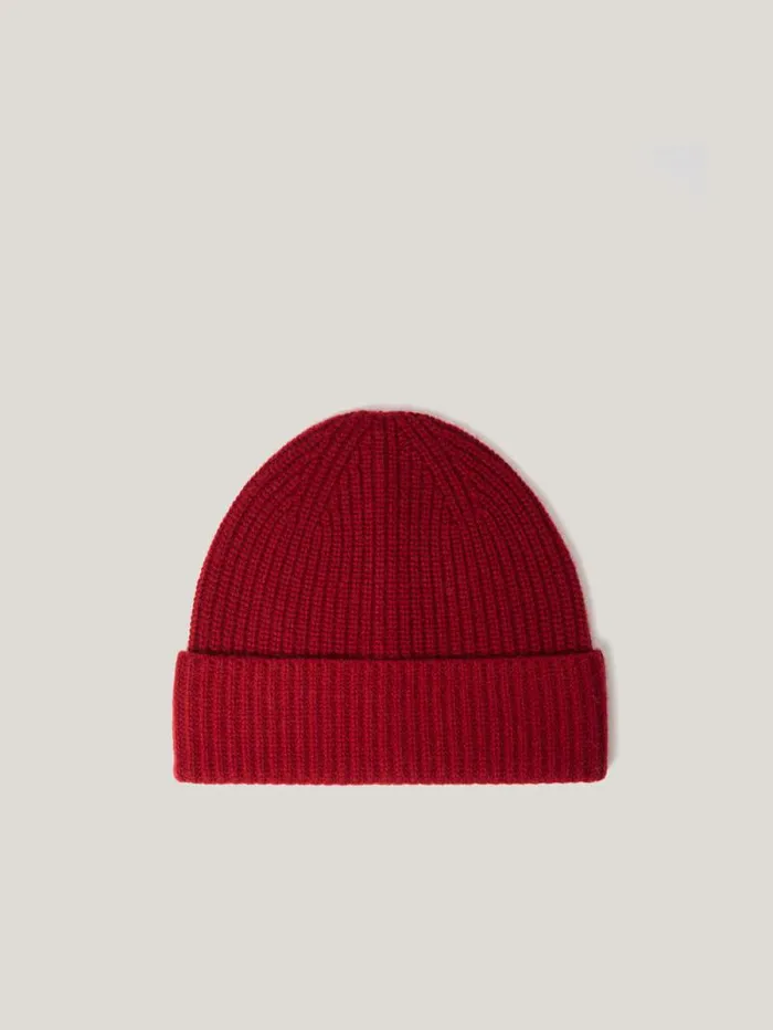 Wool Cashmere Blend Beanie Red Women Jigsaw Knitwear and Cashmere