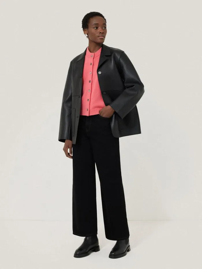 Wool Cashmere Blend Waistcoat Pink Women Jigsaw Knitwear and Cashmere