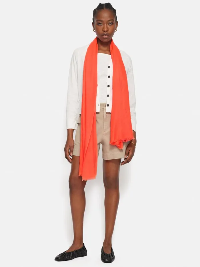 Wool Silk Pashmina Orange Women Jigsaw Knitwear and Cashmere
