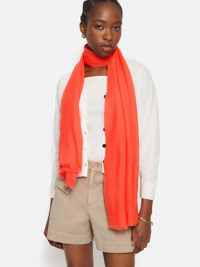 Wool Silk Pashmina Orange Women Jigsaw Knitwear and Cashmere
