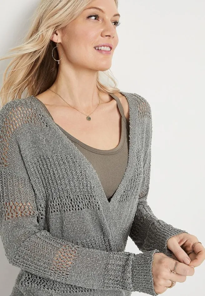 Wrap Front Pullover Women Maurices Tops